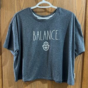 Rae Dunn Balance Cropped Tee XL